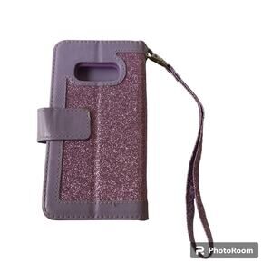 Samsung Galaxy Phone Case Wallet Magnetic Closure Credit Cards Wrist Band